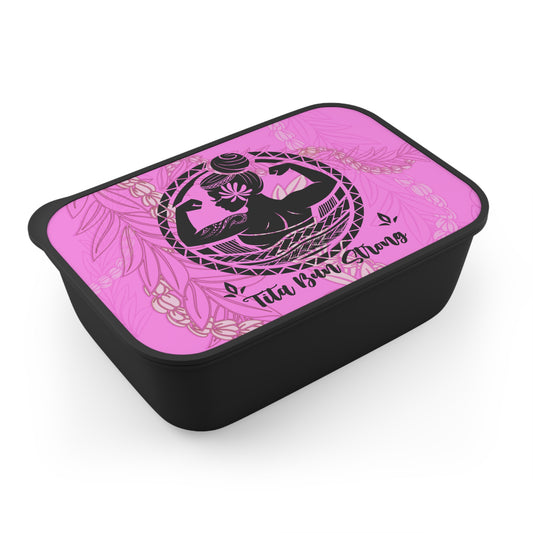 Bento Box – Pink PLA Lunchbox with Band & Utensils