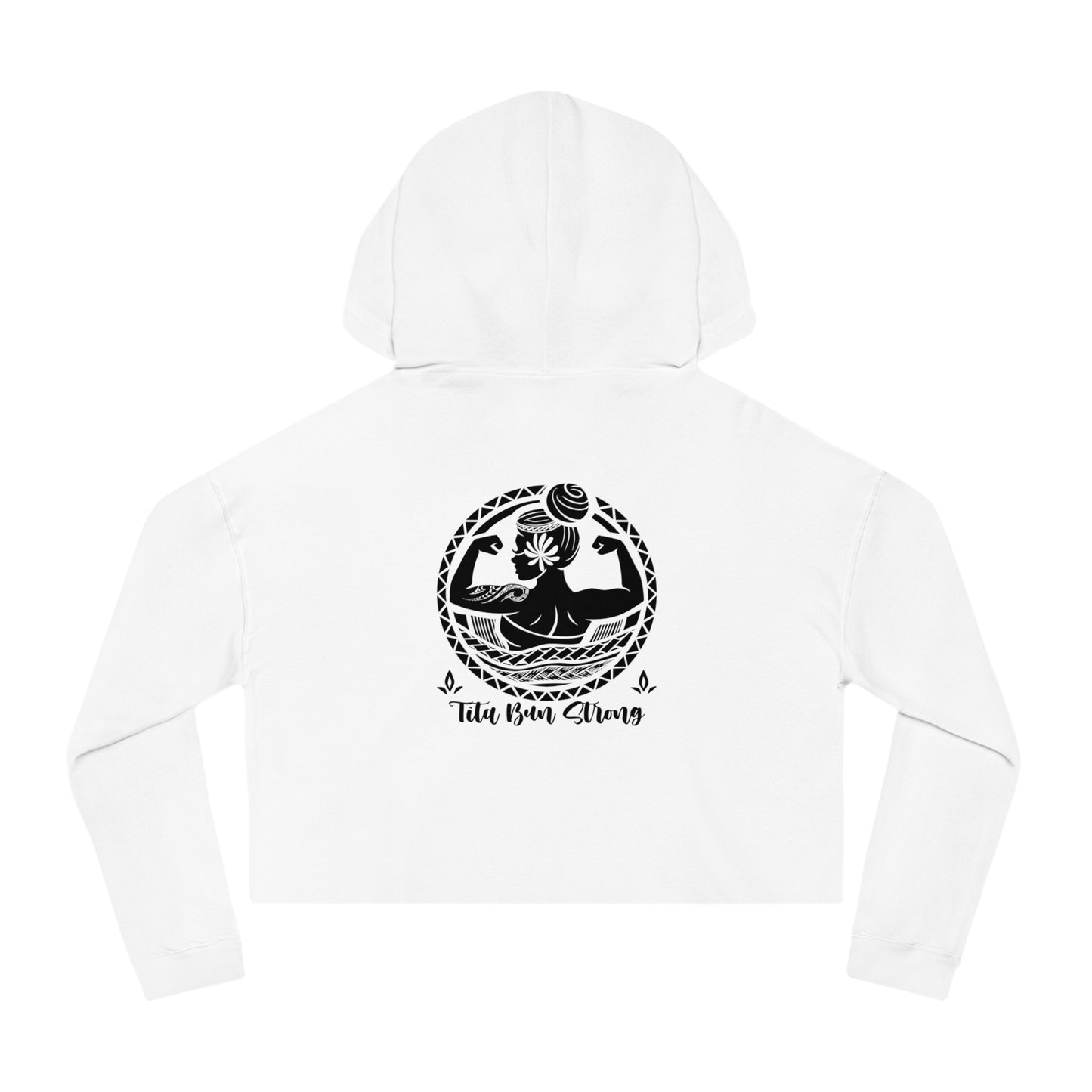 Cropped Top Hoodie — "Powered by Faith, Strengthened by Grace"