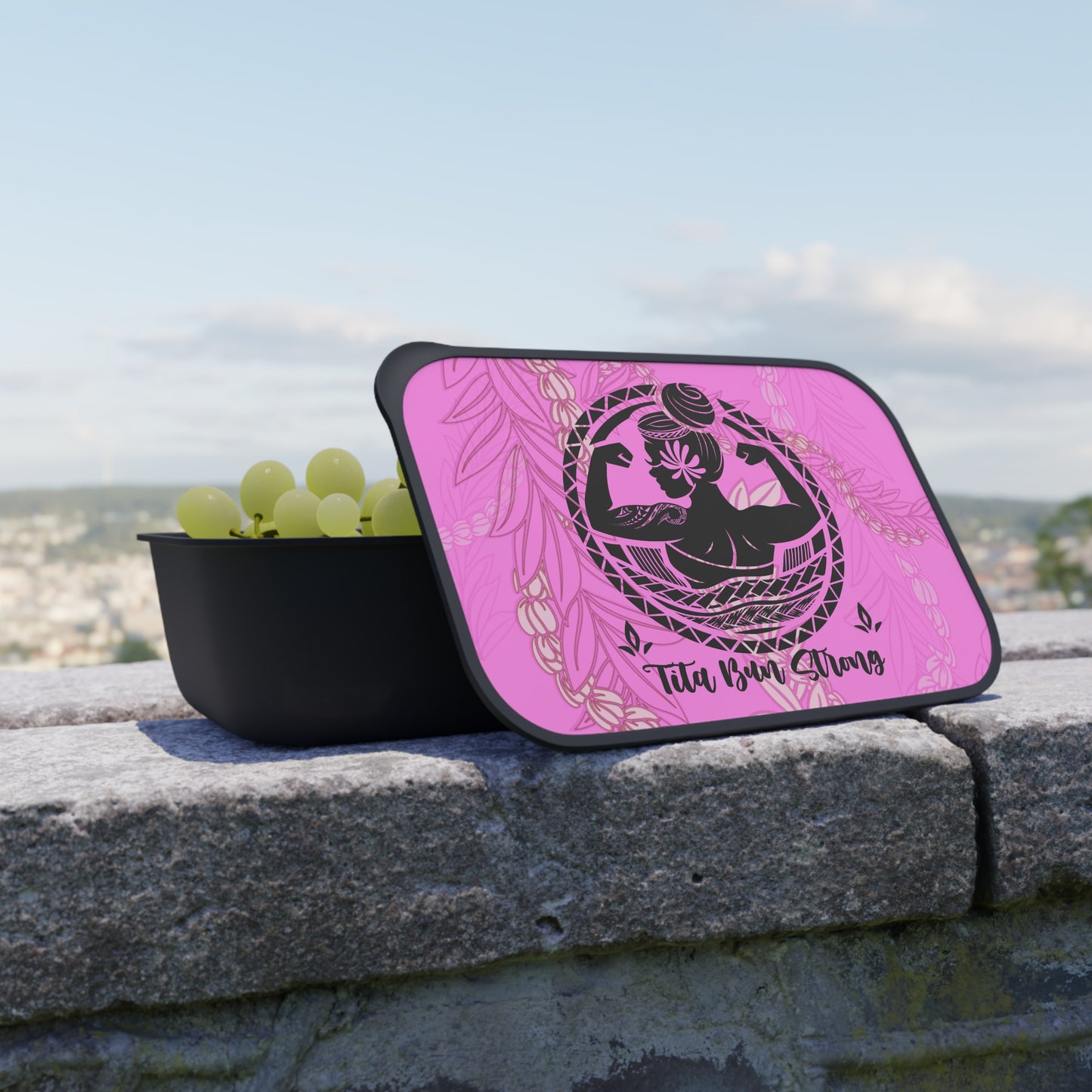 Bento Box – Pink PLA Lunchbox with Band & Utensils