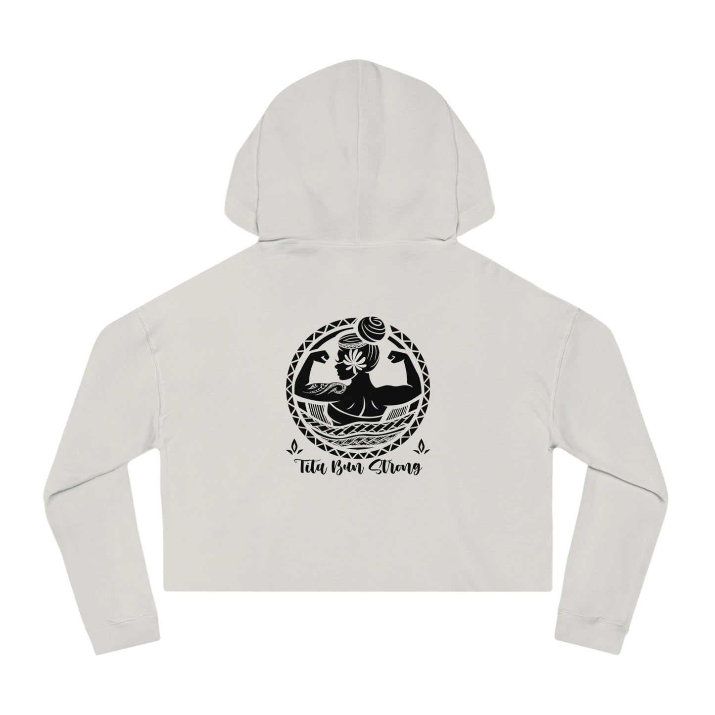 Cropped Top Hoodie — "Powered by Faith, Strengthened by Grace"