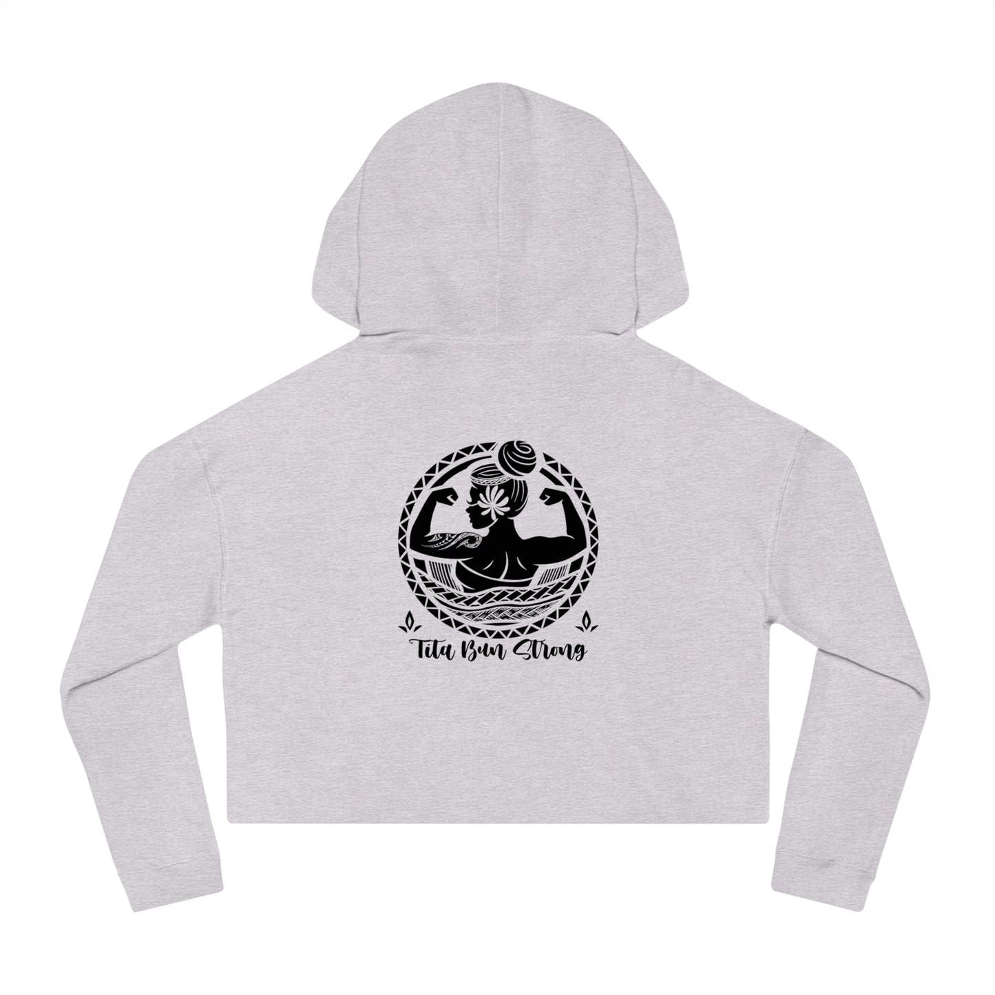 Cropped Top Hoodie — "Powered by Faith, Strengthened by Grace"